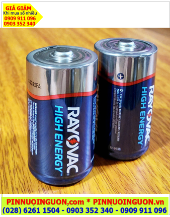 Pin Rayovac LR20, Pin đại D 1.5v Alkaline Rayovac LR20 HighPower chính hãng (Loại 02viên)
